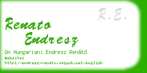 renato endresz business card